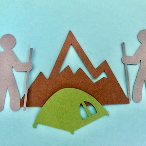 Mountain Camping and Hiking Confetti Scatter