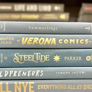 Blue Decorative Book Stack