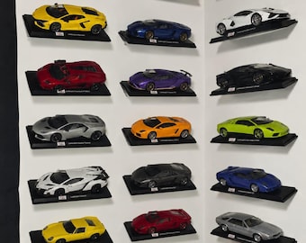 Expositor de coches Maisto a escala 1:18. Expositor de pared para coleccionistas.