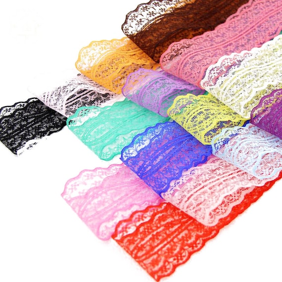 20 Yard Lace Ribbon Trimming 4CM Vintage Wedding Scalloped Edge Perfect for Craft Wedding Decoration