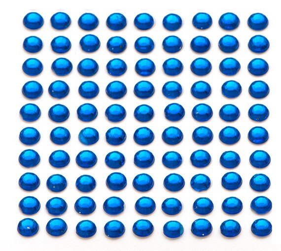 260 X 5mm Self Adhesive Blue Diamante Stick on Crystals Sticky Rhinestone  Gems 