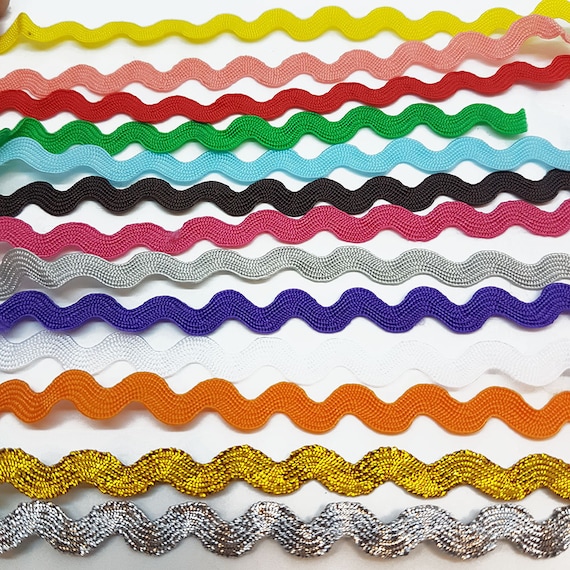 Ric Rac Ribbon Braid Trimming Ricrac Metre Choice of Colours Sewing Trim  5mm 