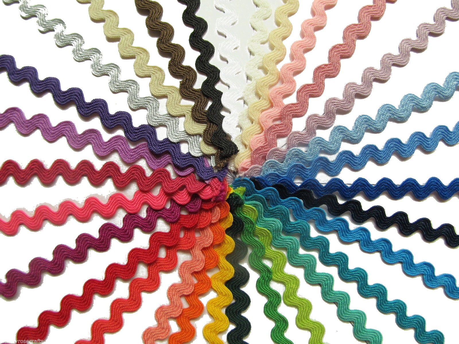 Ric Rac Ribbon Braid Trimming Ricrac Metre Choice of Colours Sewing Trim 5mm 
