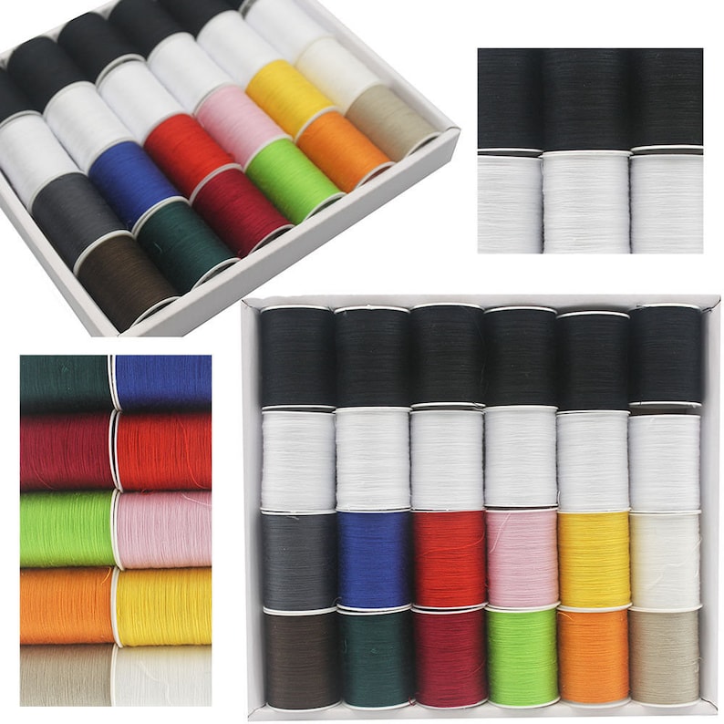 24 Spools 24 10 1 Colour Finest Quality Sewing All Purpose 100/% Cotton Thread Reel