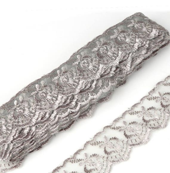 Vintage Style Lace Ribbon Pastel Colour Trimming Bridal Wedding Net Trim Scalloped Edge 60mm by Accessories Attic/® Hot Pink