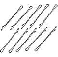 60pc Black Hair Grips Clips Bobby Kirby Pins Clamps Salon Kids Children Waved Slides