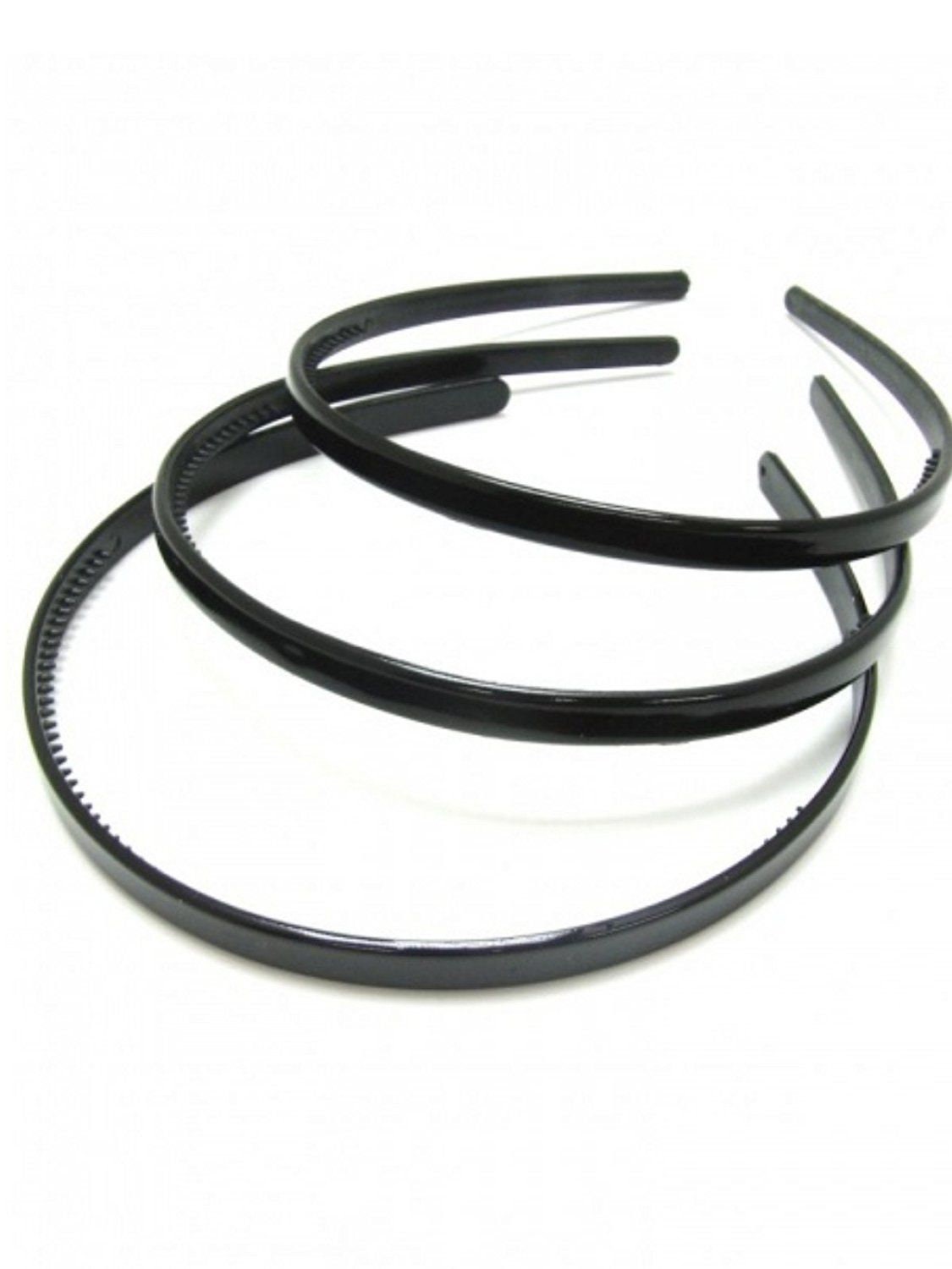 Daily Uses Black Plastic Plain Hair Band Size 5inch