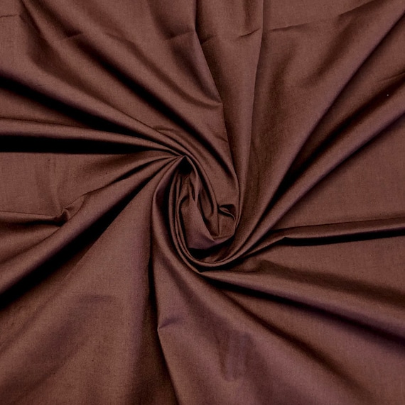 Brown Plain Polycotton Fabric Poly Cotton Dress Craft 115cm 45 Wide Colours  per Metre 