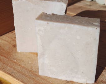 Ghassoul: Ghassoul artisanal soap, Lavandin, shampoo, surgras cold saponified soap for problem skin (100g)