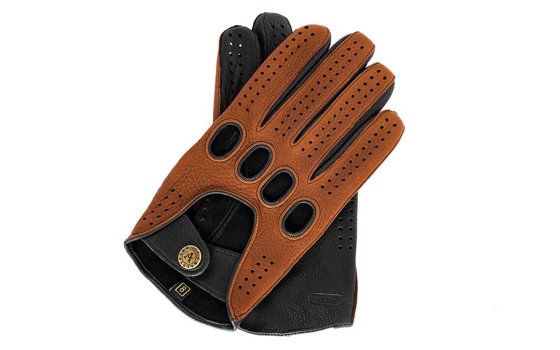 Men's DRIVING Gloves BROWNBLACK Deerskin Leather Etsy Australia