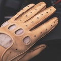 Men's DRIVING Gloves - TAN - deerskin leather