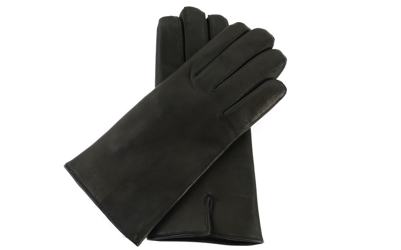 Men's RABBIT FUR Lined Gloves BLACK Hairsheep Leather Etsy UK