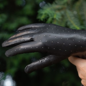 Women&#39;s UNLINED Gloves - BLACK - hairsheep leather