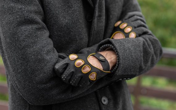 Harnais De Conduite En Cuir Noir – Bordure Jaune – Pour Cheval (Cob)