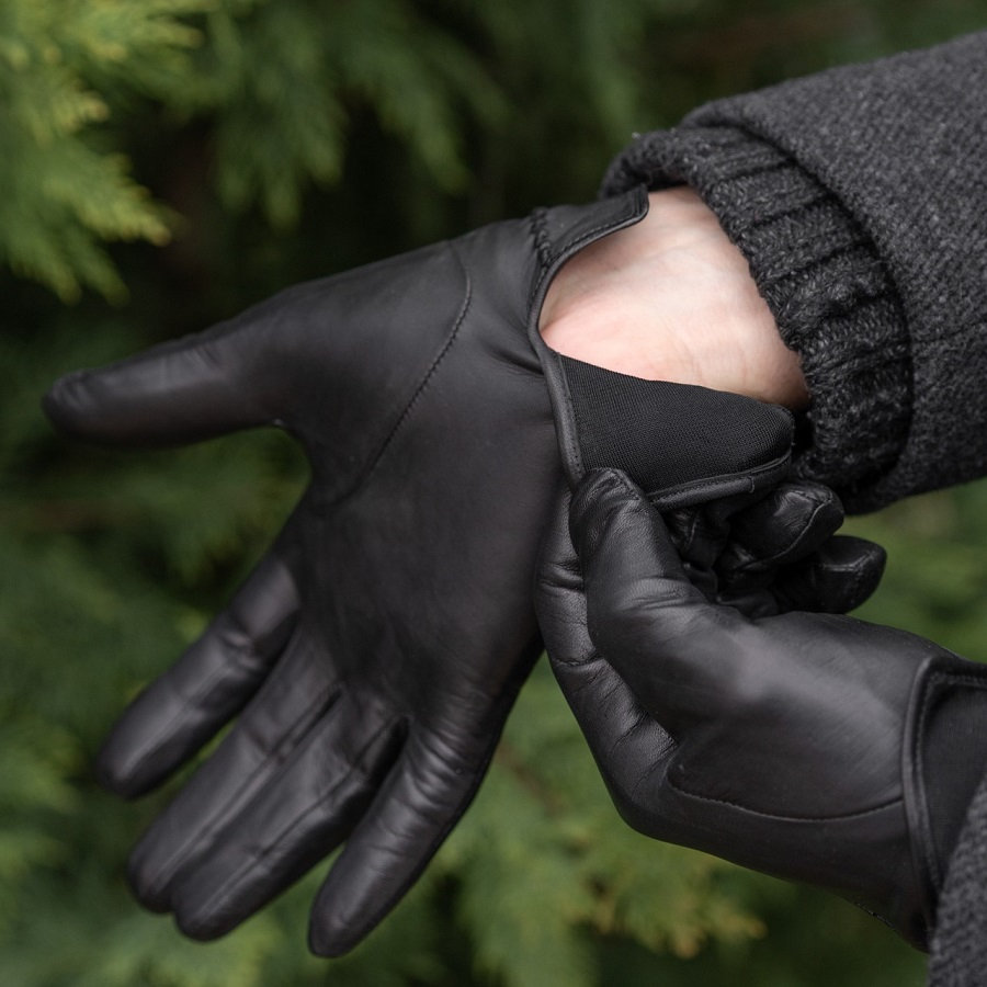 Guantes de invierno JBE de piel para hombre