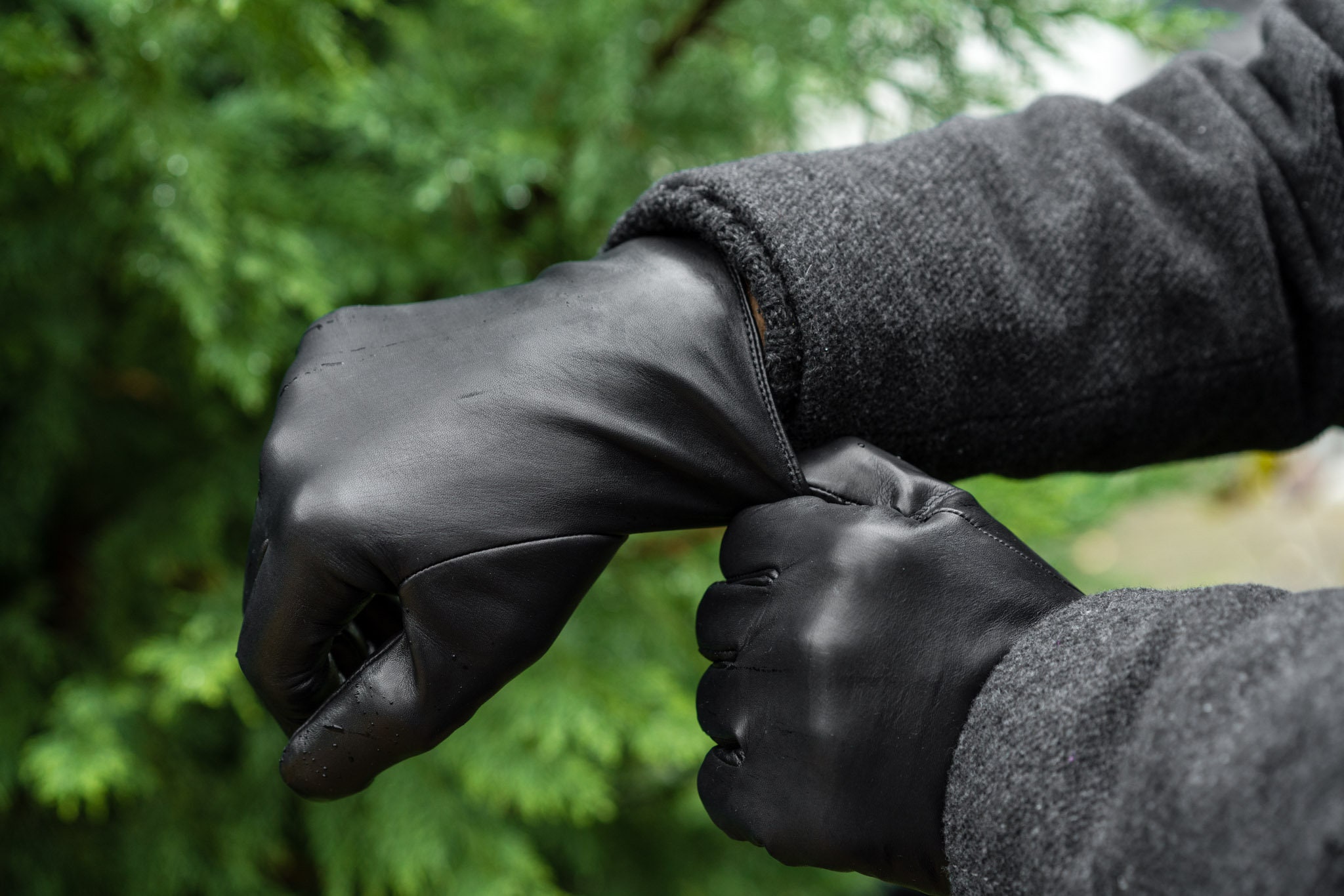 Gants en Cuir d 'Agneau, Havane, Gants de Conduite, Non Doublés.