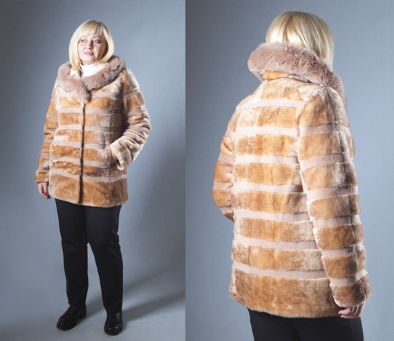 pink winter coat plus size