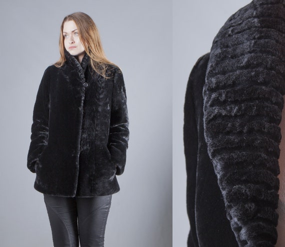 short black fluffy jacket