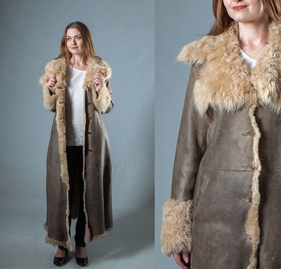 real shearling coat womens