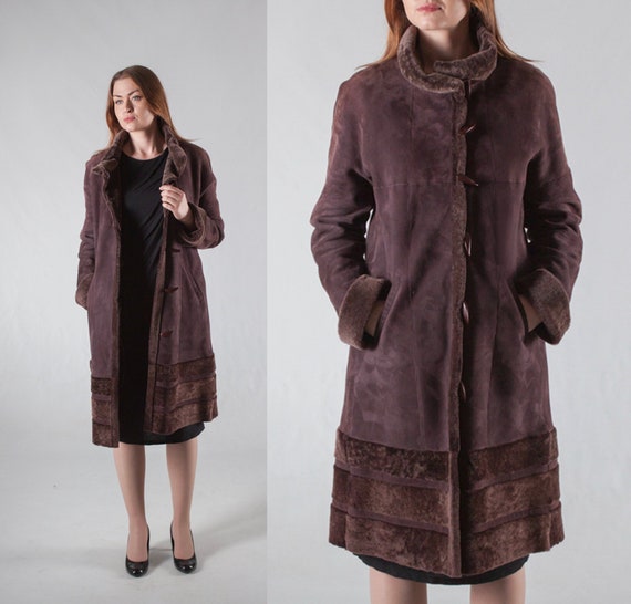 real shearling coat womens