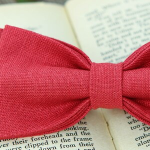 Cerise pink bow tie, wedding necktie, groomsmen necktie, pocket square, noeuds papillone, bow tie for men, kids necktie, kids bow tie, ties