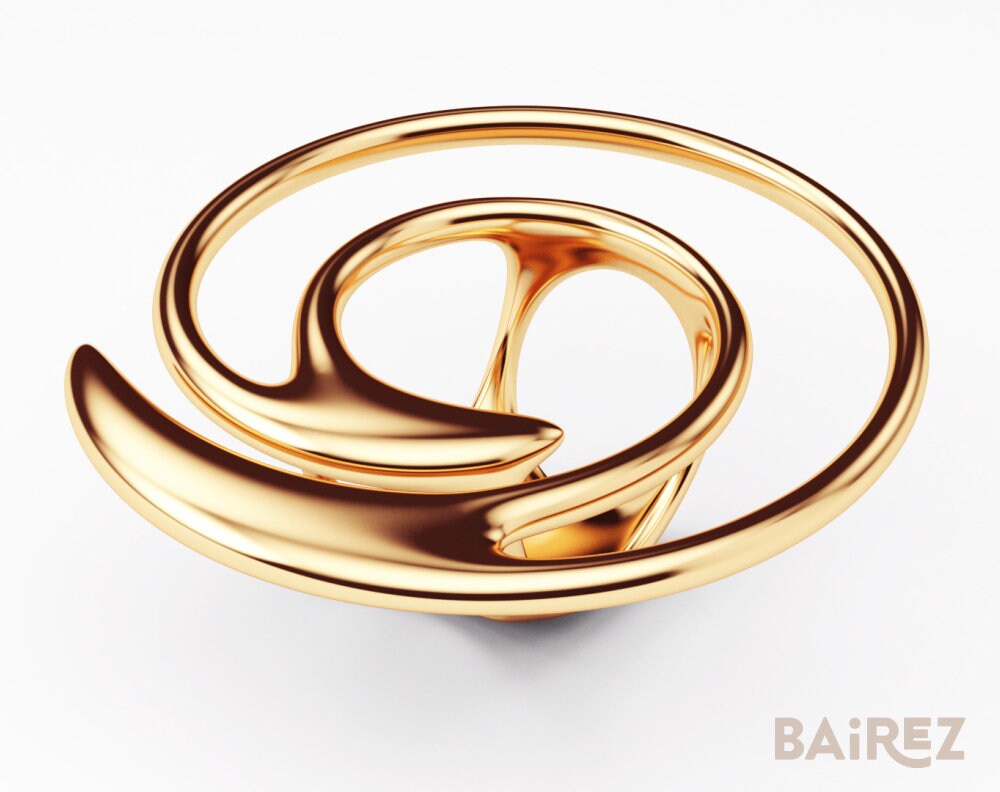 Spiral Rings Wraparound Ring Spiral Gold Ring Coil Ring Etsy