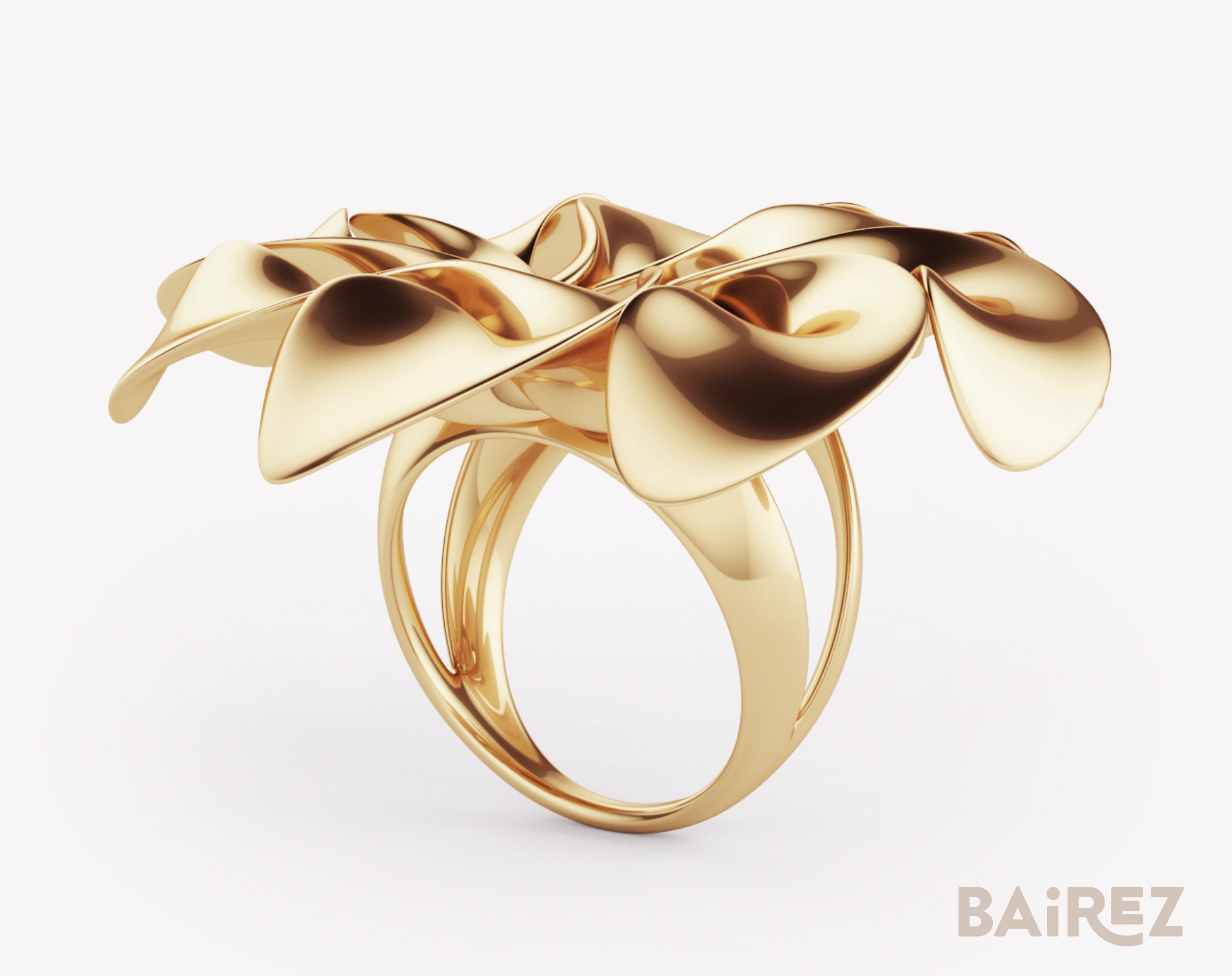 Silver Silver Ring Propeller Propeller Ringmodern Ring Etsy UK