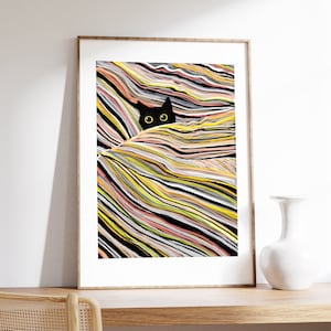 Cat print Funny cat poster