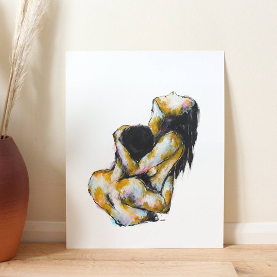 Body Wall Art Sensual Body Art Man and Woman Abstract