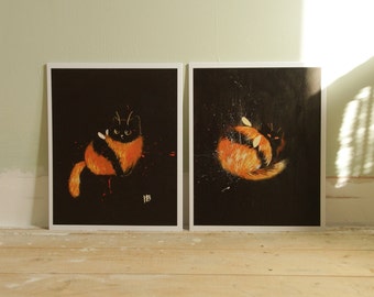 Cat print, 2 prints, sale, limited quantity