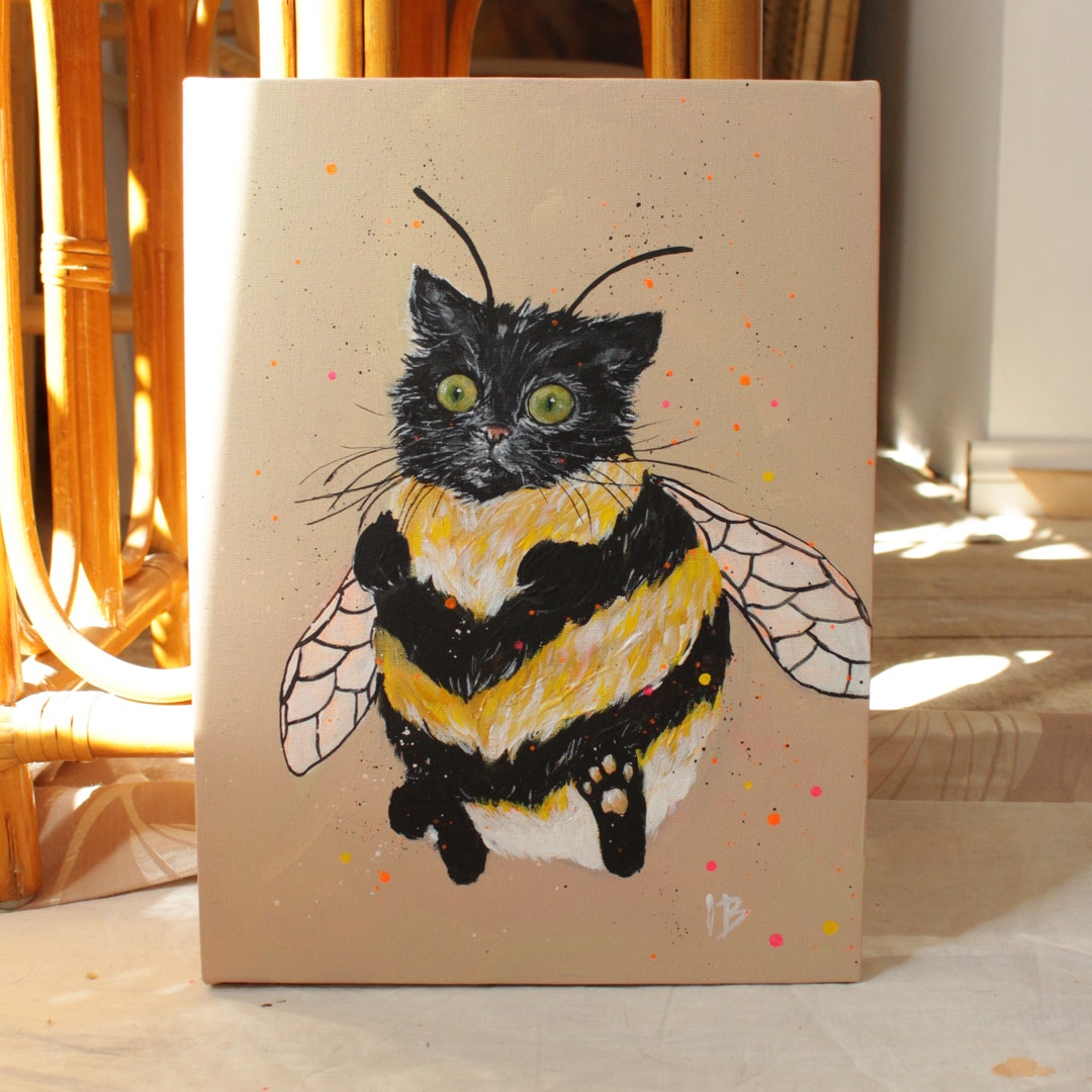 Funny Cat Painting Original Art Etsy Funny Cat Painting Original Art Etsy
