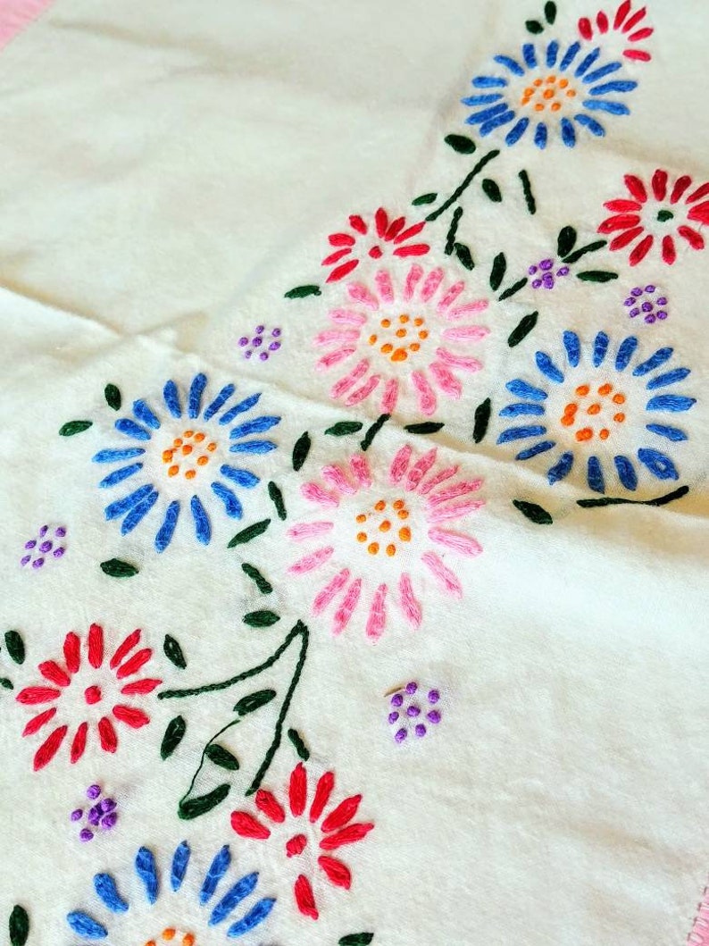 Large vintage embroidered piece