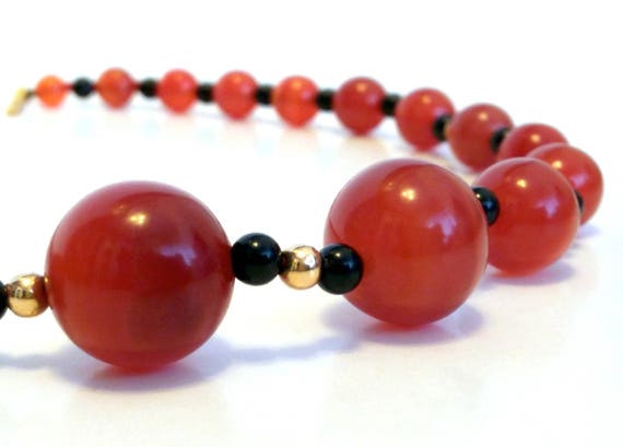 Red Coral 6.0 - 15.5 mm Choker Necklace Separated… - image 5