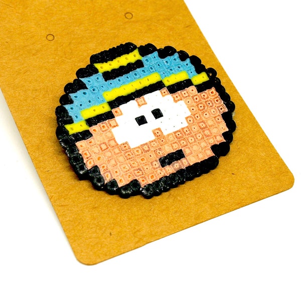 Broche en perles - Pixel art - Hama Mini - Geek - Pin's - Broche - Stan