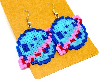 Beaded loops - Pixel art - Hama Mini - Geek - Fancy loops - Space - Saturn