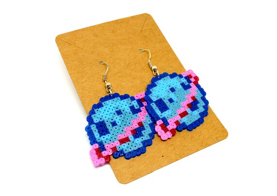 Beaded loops Pixel art Hama Mini Geek Fancy loops Space Saturn