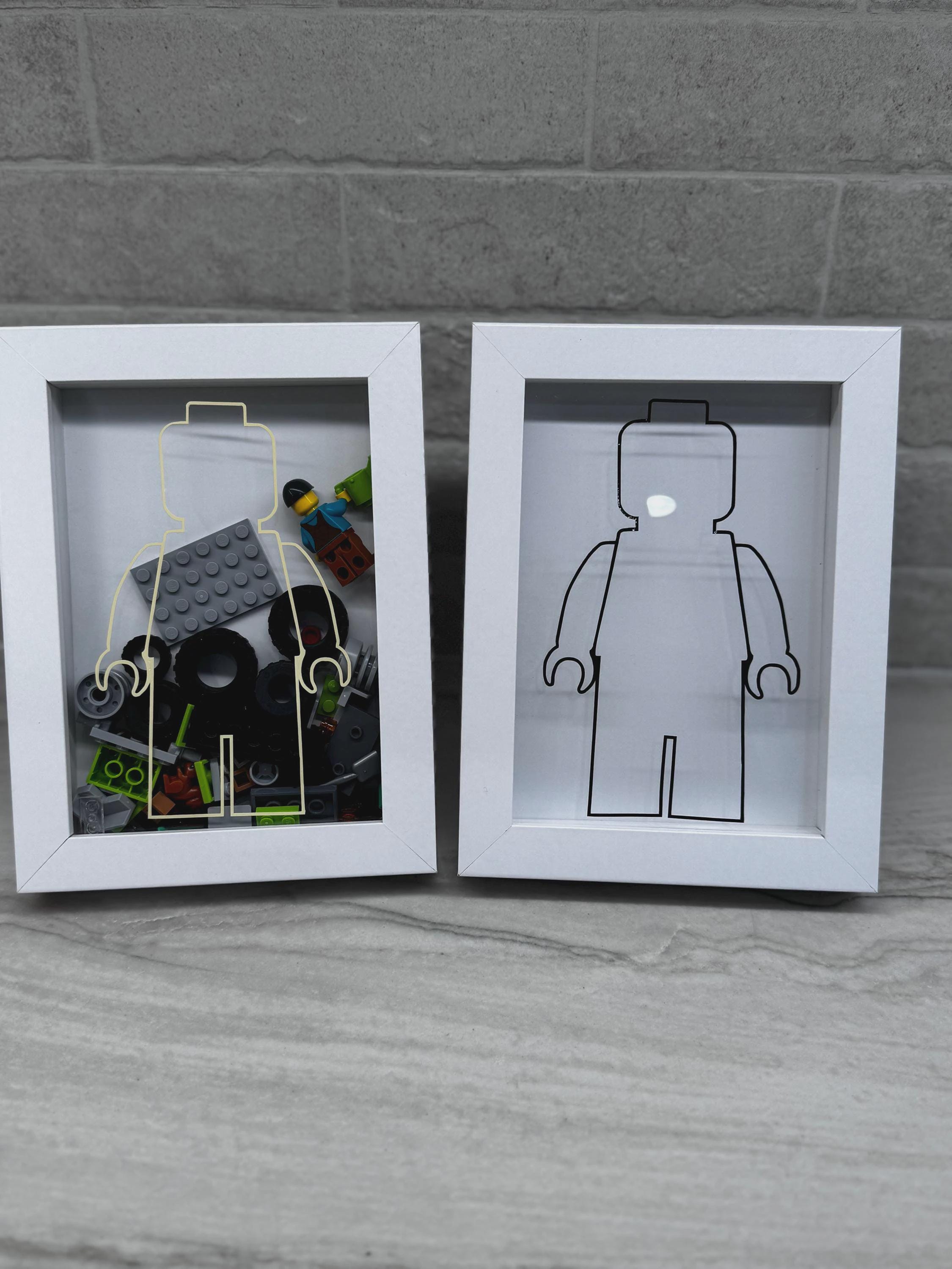 Block Man Shadow Box - Leftover Building Blocks - Building Block ...