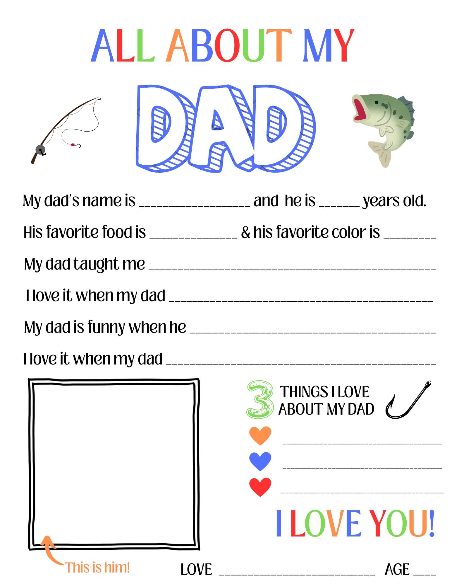 Fathers Day-all About My Dad -fathers Day Gift From Kids Interview- Dad ...