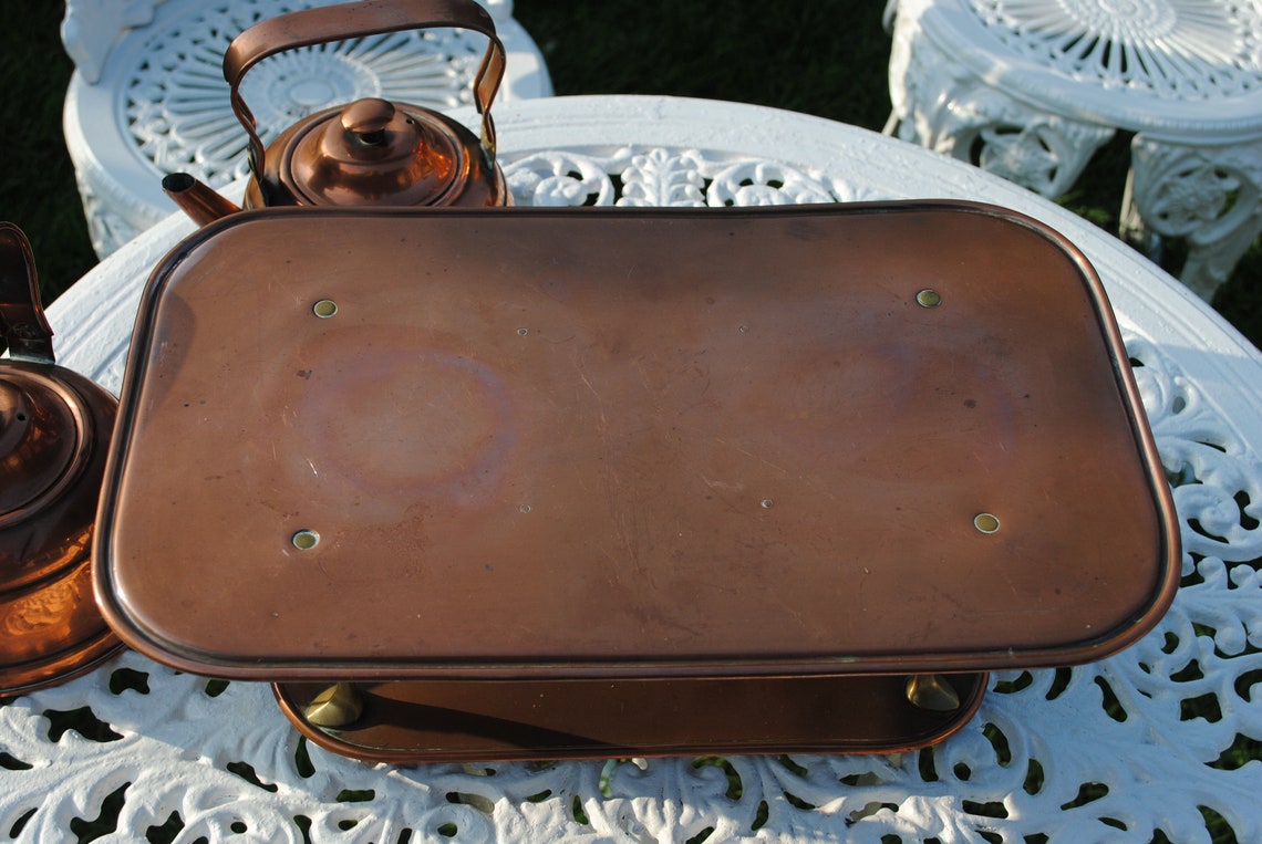 Antique Copper Hotplate With Copper Teapot and Hot Water Pots. Etsy UK