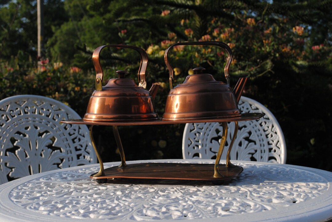 Antique Copper Hotplate With Copper Teapot and Hot Water Pots. Etsy UK