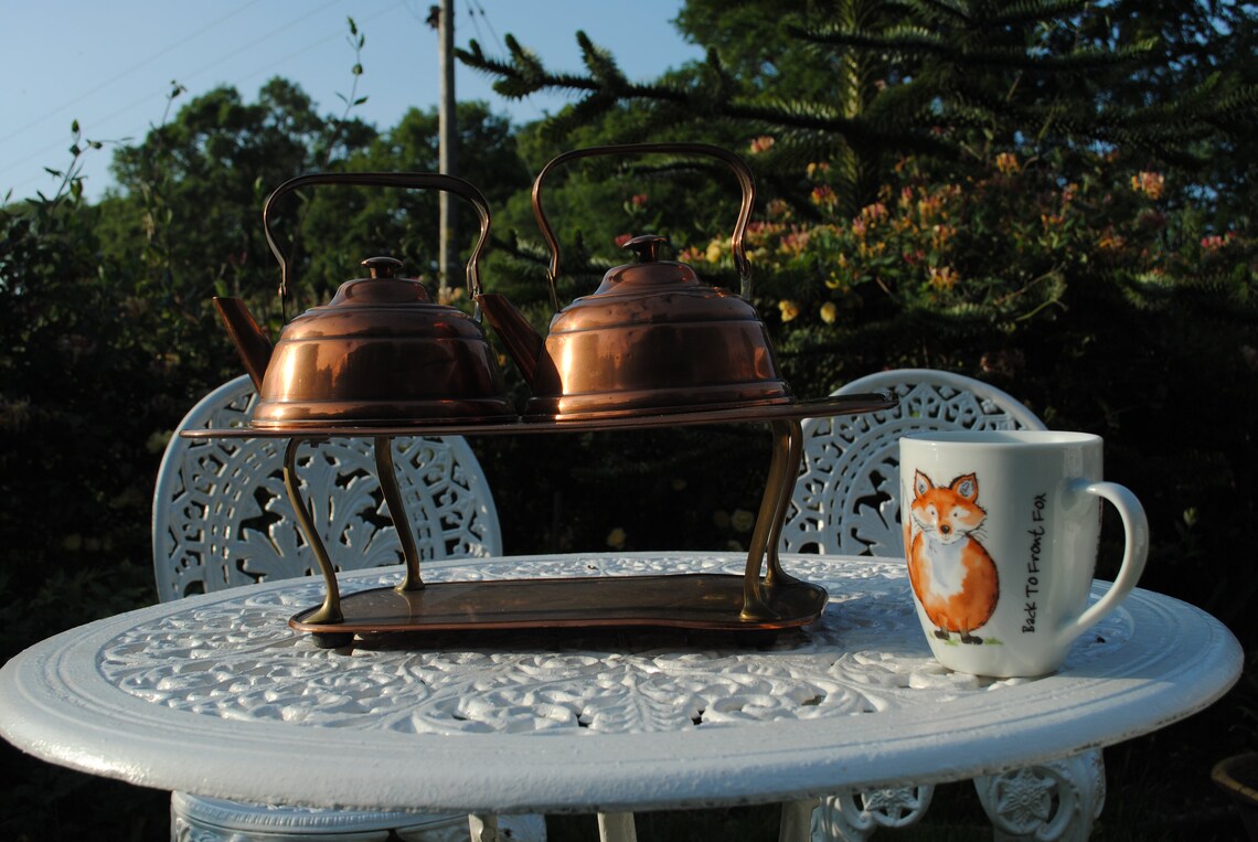 Antique Copper Hotplate With Copper Teapot and Hot Water Pots. Etsy UK