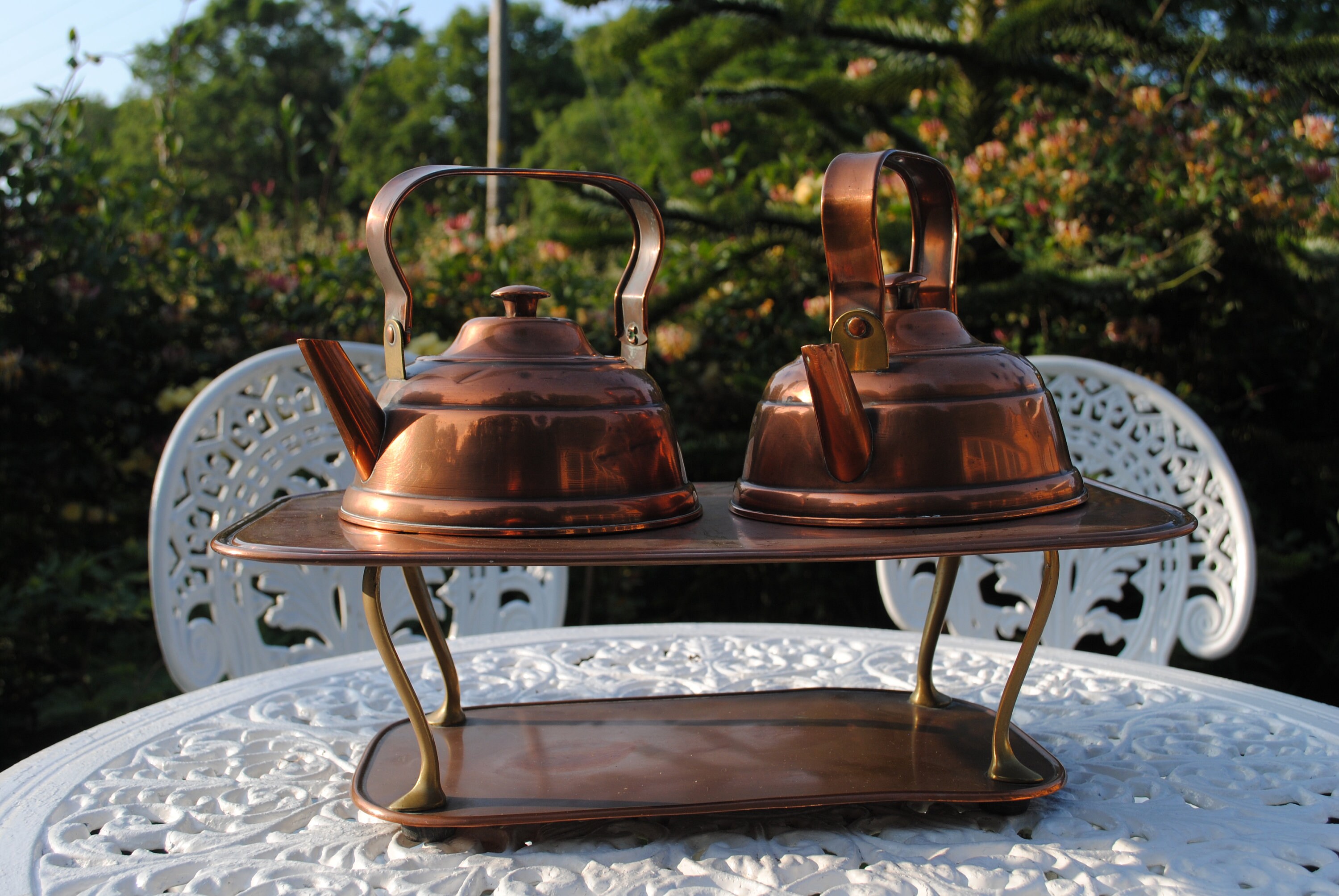 Antique Copper Hotplate With Copper Teapot and Hot Water Pots. Etsy UK