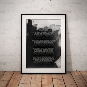 If by Rudyard Kipling Poem Quote Printable | Black | A3 & A4 Only