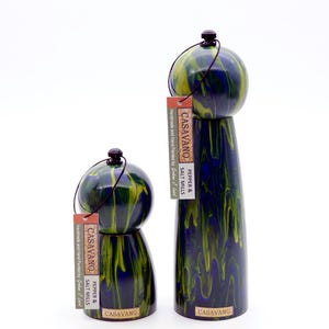 Salt and Pepper Grinders Manufactured from Hardwood with Ceramic Grinder - Handmade and Hand Painted - Decorative Functional Mills - Gift