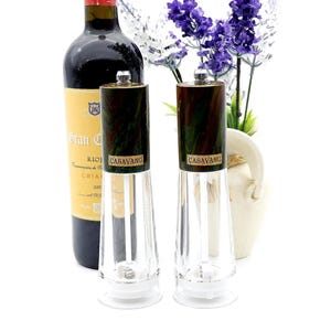 Set of 2 Hand-Painted Solid Wood & Ceramic Salt and Pepper Grinders – 7” Tall – Smooth, Adjustable Grinding – Unique Rustic Kitchen Décor