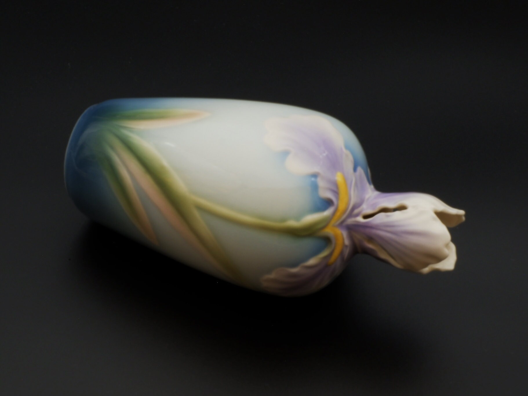 Small Franz Iris Vase Sculptured Design Porcelain Hand Etsy