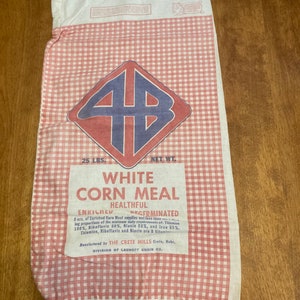 White Corn Meal manufactured by the Crete Mills Lauhoff Grain Co