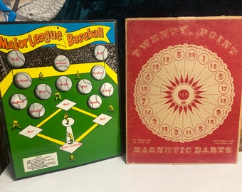 Magnetic baseball and twenty point dart game DOUBLE sided! Look at photos!