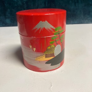 Made In Japan hand painted tin container
