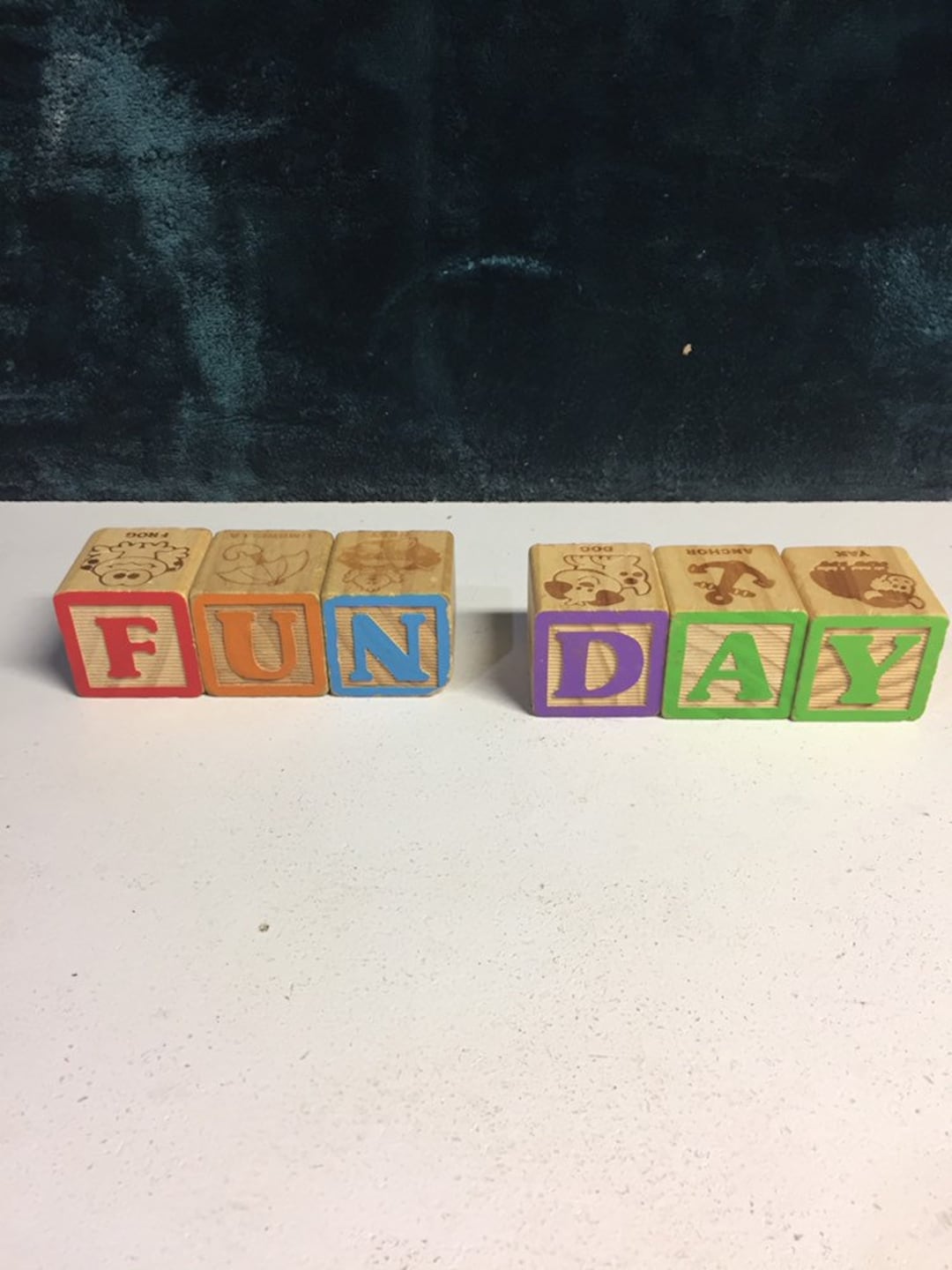 Alphabet Wood Letter Blocks FUN DAY (B5) - Etsy